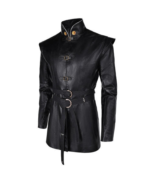 Men Medieval Fantasy Black Full Set Outfit Halloween Costume