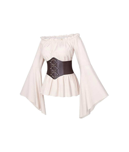 Women Medieval Pirate Skirt and Top Set Outfit Halloween Costume