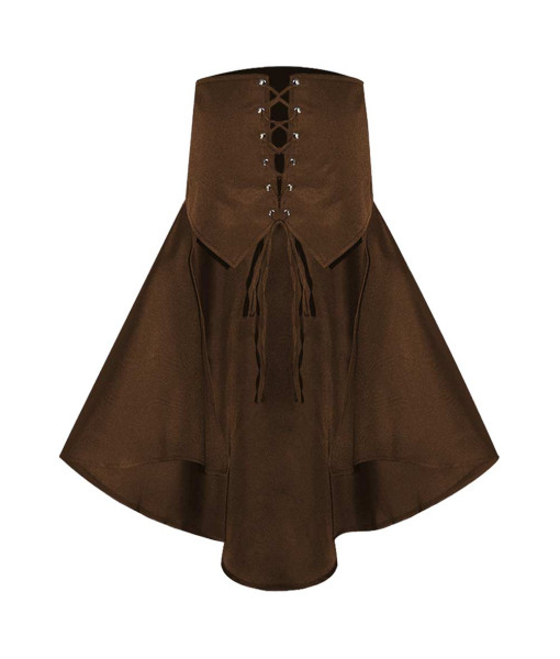 Women Medieval Pirate Skirt and Top Set Outfit Halloween Costume