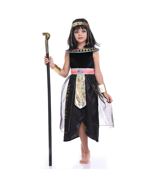Kids Children Egyptian Queen Outfit Halloween Costume