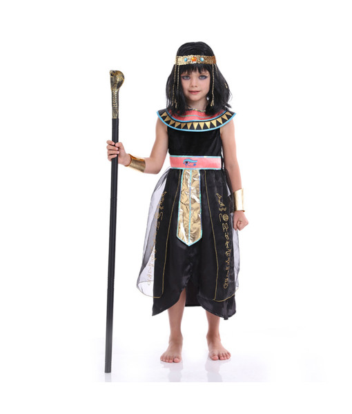 Kids Children Egyptian Queen Outfit Halloween Costume