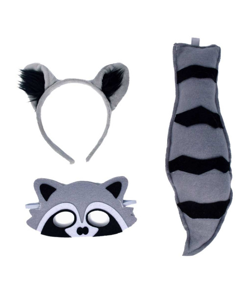 Kids Children Raccoon Grey Tutu Skirt Halloween Costume