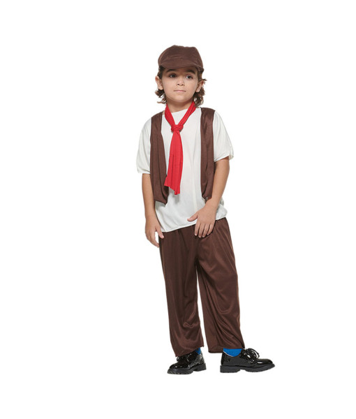 Kids Children Victorian Poor Boy Halloween Costume