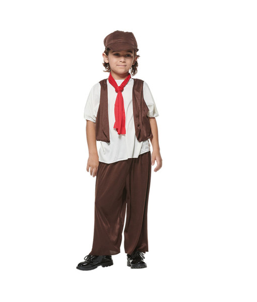 Kids Children Victorian Poor Boy Halloween Costume