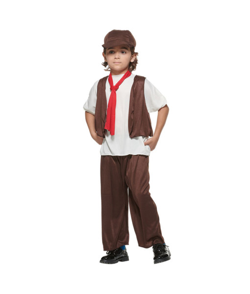 Kids Children Victorian Poor Boy Halloween Costume