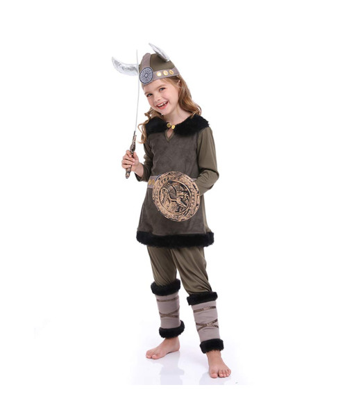Kids Children Vikings Warrior Halloween Costume