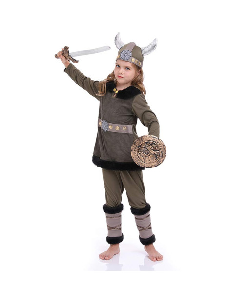 Kids Children Vikings Warrior Halloween Costume