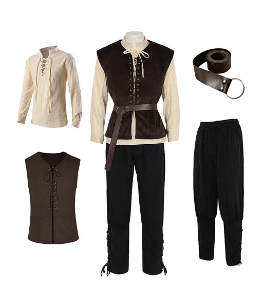 Adult Renaissance Outfit 4Pcs Set Halloween Costume