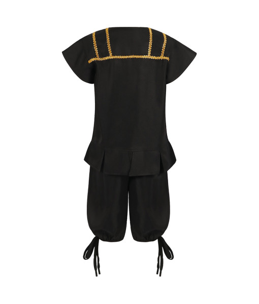 Kids Children Pirate Black Outfit Halloween Costume