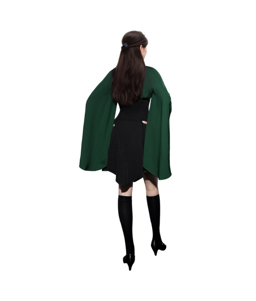 Women Green Medieval Renaissance Elf Outfit Halloween Costume