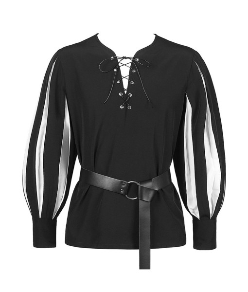 Adult Renaissance Black and White Shirt Halloween Costume