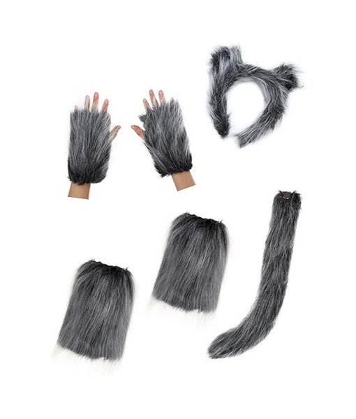 Kids Children Cow Wolf Fox 4Pcs Set Halloween Costume Accessories