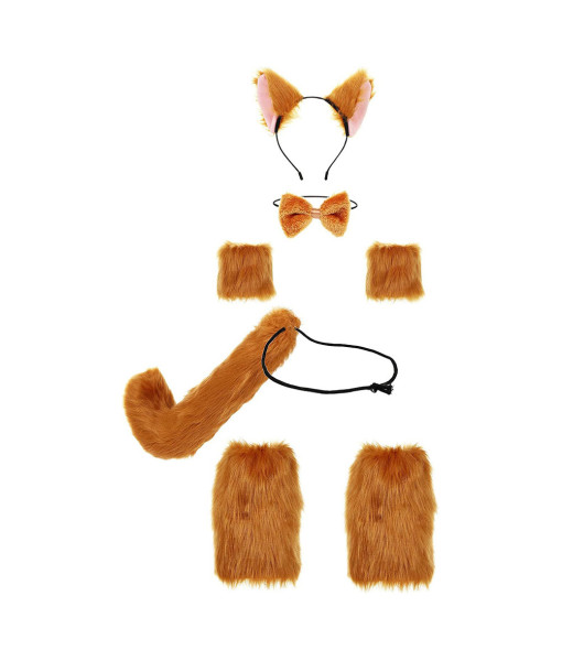 Kids Children Cow Wolf Fox 4Pcs Set Halloween Costume Accessories
