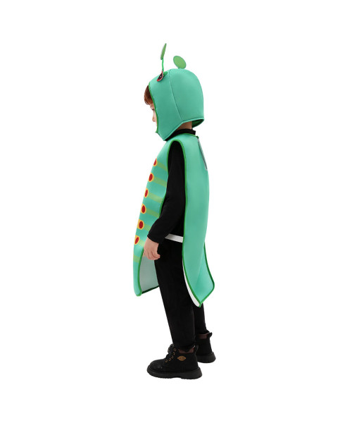 Kids Children Green Caterpillar Outfit Halloween Cosplay Costume