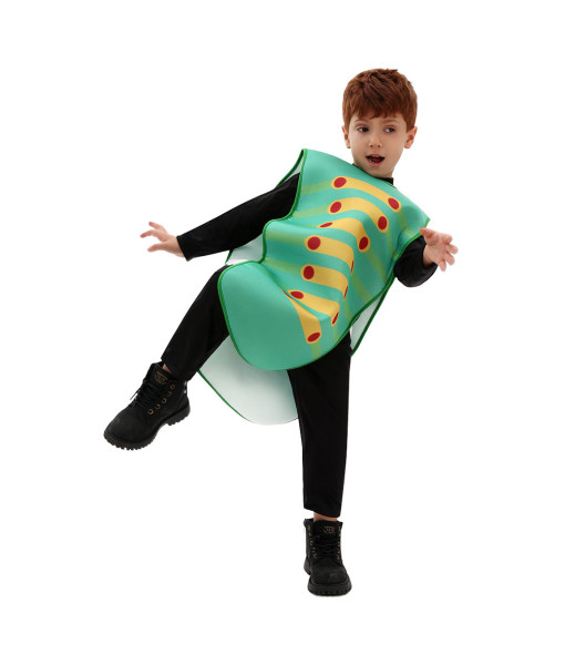 Kids Children Green Caterpillar Outfit Halloween Cosplay Costume