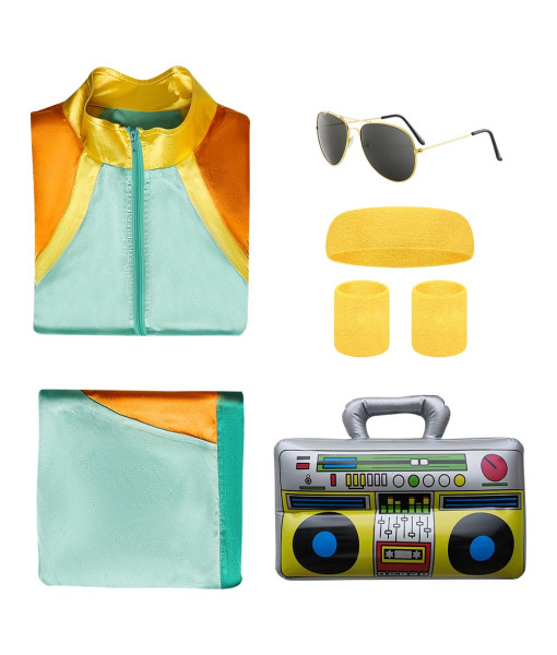 1980s Hip Hop Retro Green Tracksuit Halloween Costume