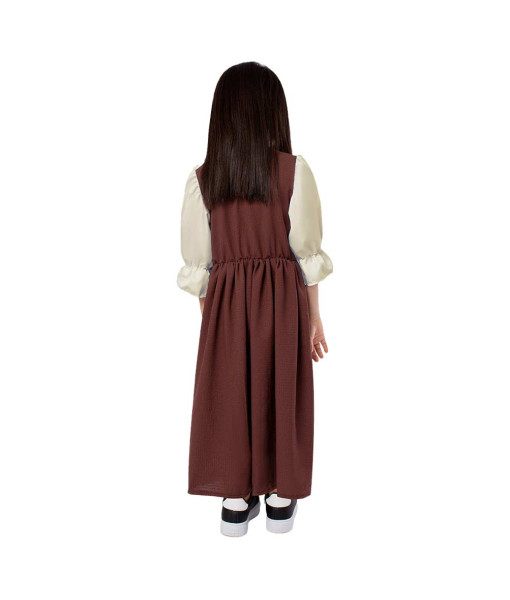 Kids Children Medieval Palace Brown Dress Halloween Costume