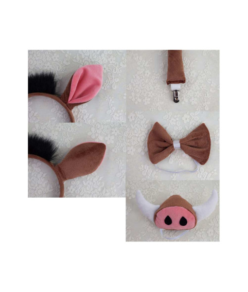 Kids Children Warthog Piggy Tutu Skirt Halloween Costume