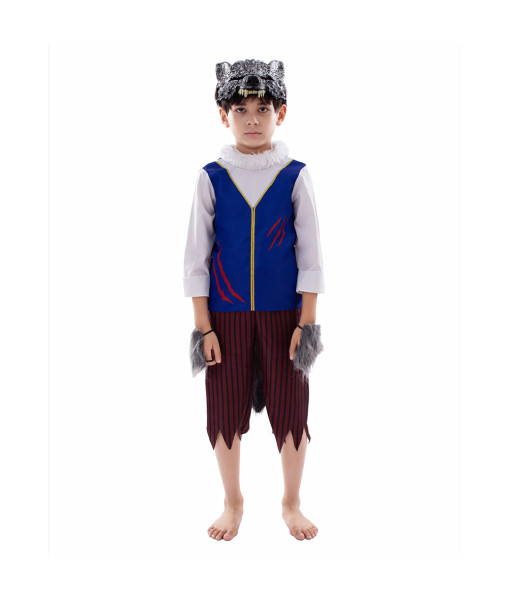 Kids Children Moon Werewolf Stage Performance Halloween Costume