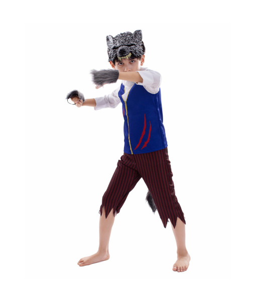 Kids Children Moon Werewolf Stage Performance Halloween Costume