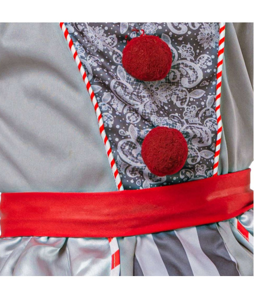 Kids Children Red Hair Horror Clown Outfit Halloween Costume