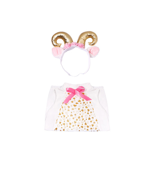 Kids Children White Overalls Animal Sheep Outfit Halloween Performance Stage Costume