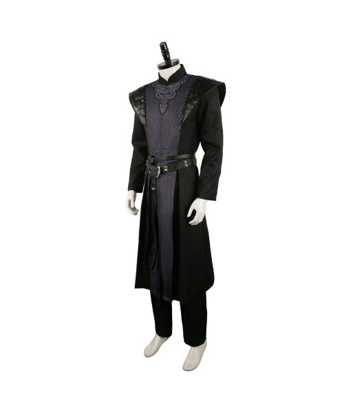 Men Medieval Leather Black Outfit Fantasy Dragon Prince Halloween Cosplay Costume