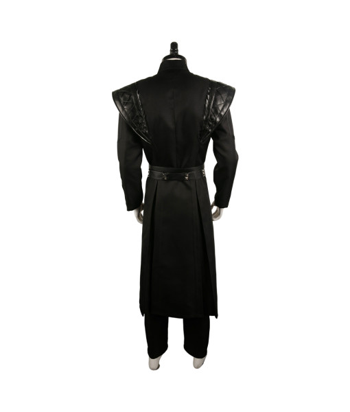 Men Medieval Leather Black Outfit Fantasy Dragon Prince Halloween Cosplay Costume