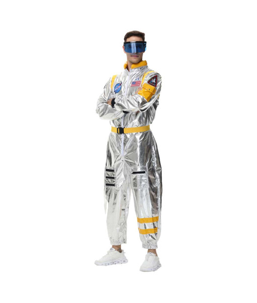 Astronaut White Jumpsuit Sci-Fi Men Halloween Costume