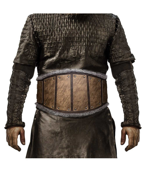 Nordic Viking Raw Edge Leather Waist Belt Retro Style Halloween Costume Accessories