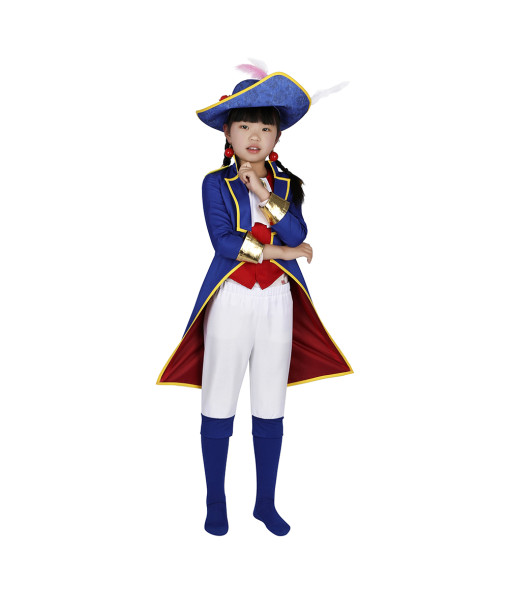 Kids Children Swordsman Blue Outfit Halloween Performance Stage Cosplay Costume