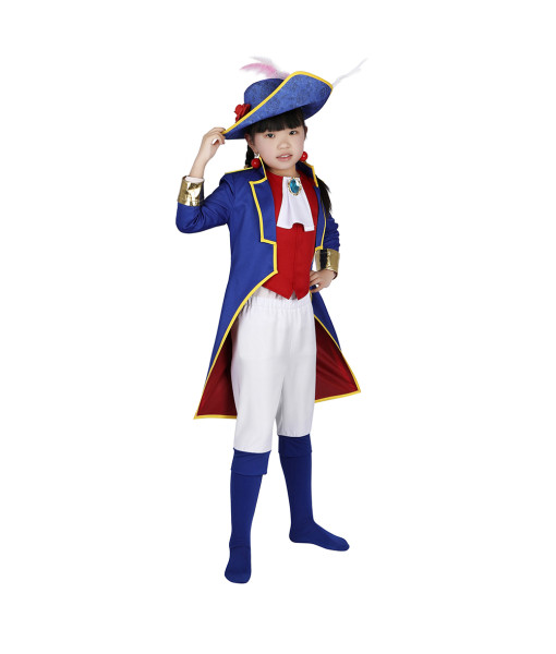 Kids Children Swordsman Blue Outfit Halloween Performance Stage Cosplay Costume