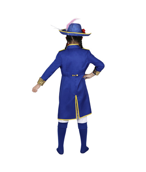 Kids Children Swordsman Blue Outfit Halloween Performance Stage Cosplay Costume