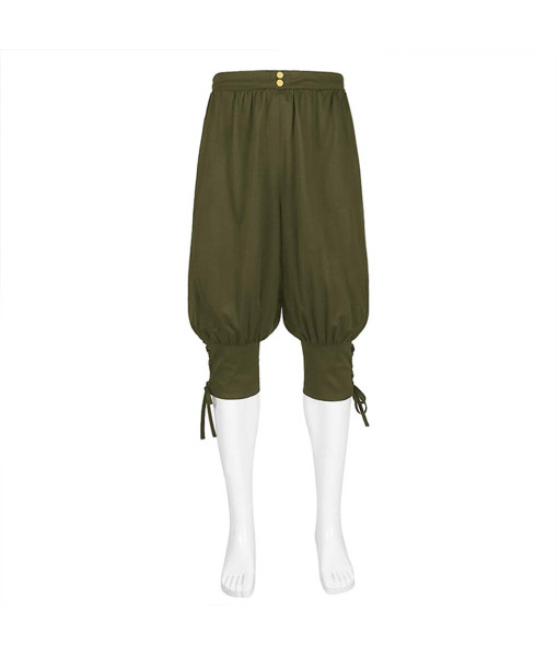 Men Medieval Black Pirate Shorts Halloween Cosplay Costume