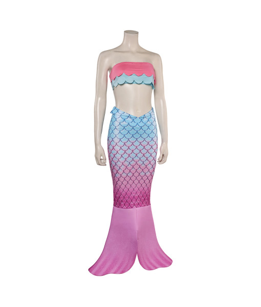 Women Rainbow Mermaid Outfit Halloween Cosplay Costume