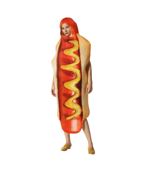 Adult Hot Dog Funny Overalls Outfit Halloween Costume