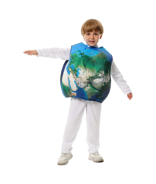 Kids Children Globe Planet Earth Overalls Halloween Costume