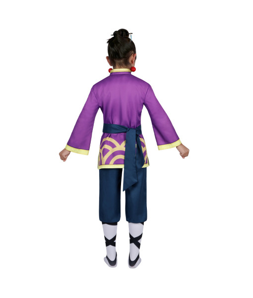 Kids Children Kongfu Monk Purple Outfit Halloween Cosplay Costume