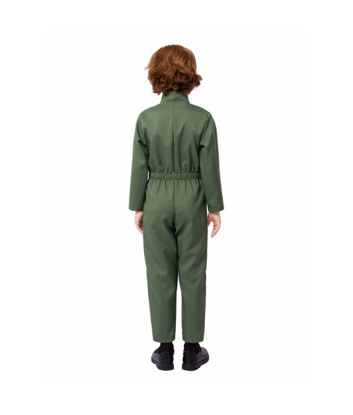 Kids Children Professional Jet Pilot One Piece Jumpsuit Halloween Cosplay Costume