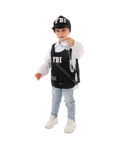 FBI Police Vest Boy Halloween Costume