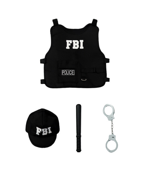 FBI Police Vest Boy Halloween Costume