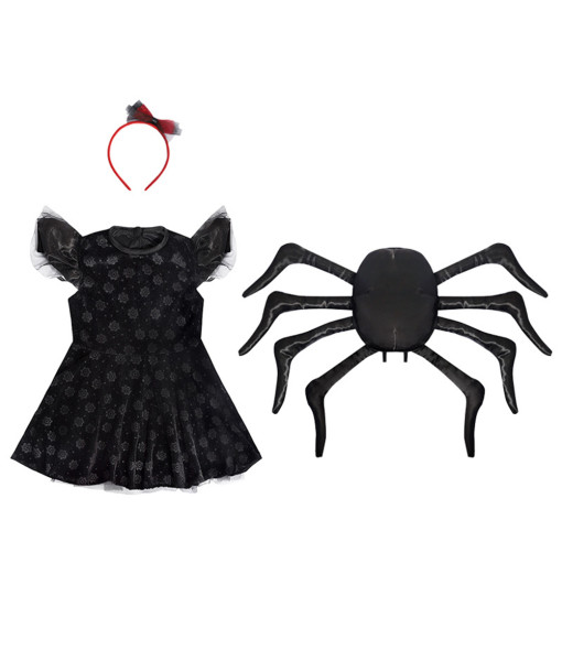 Spider Black Dress Baby Halloween Costume