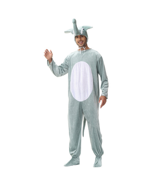 Adult  Animal Elephant Onesie Jumpsuit Halloween Performance Stage Costume