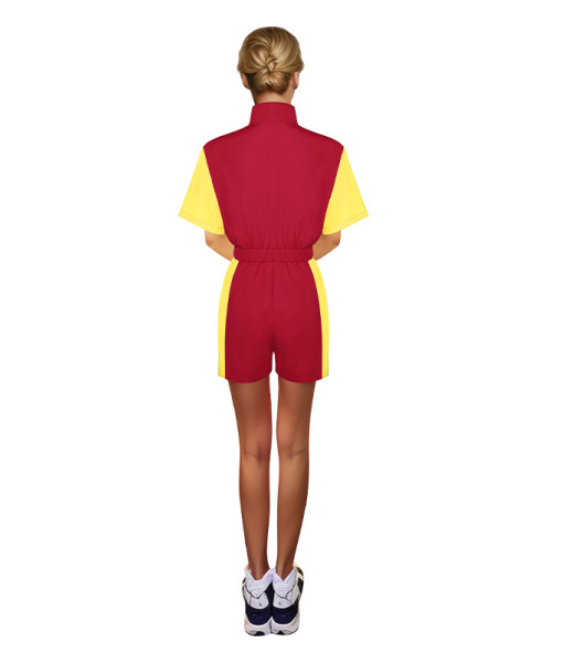 1980s Hip Hop Retro Sports Shorts 7Pcs Set Women Halloween Costume
