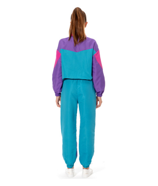1980s Hip-Hop Blue Tracksuit Outfits Women Halloween Costume