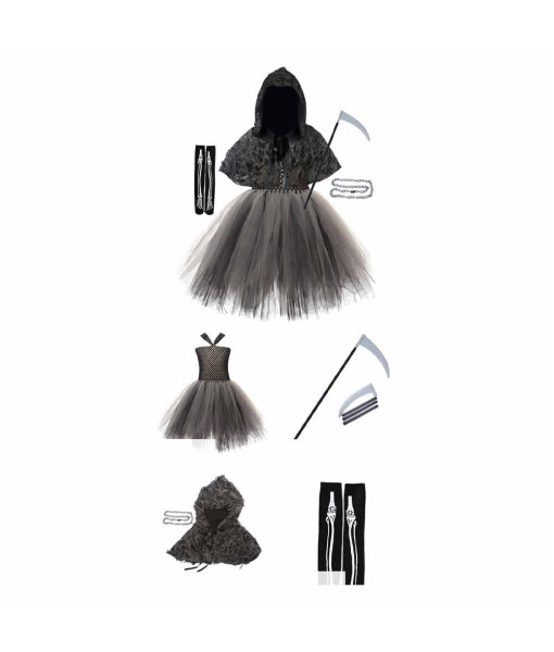 Grim Reaper Black Tutu Skirt Girl Halloween Costume