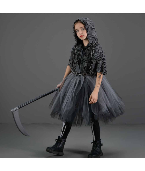 Grim Reaper Black Tutu Skirt Girl Halloween Costume