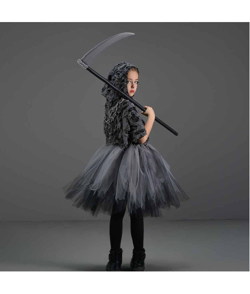 Grim Reaper Black Tutu Skirt Girl Halloween Costume