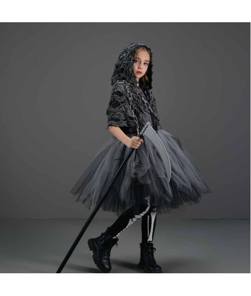 Grim Reaper Black Tutu Skirt Girl Halloween Costume