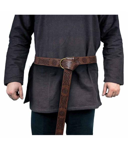 Medieval Viking Style Celtic Embossed Belt Halloween Cosplay Costume Accessories